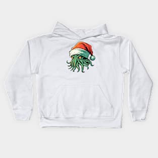 A Portrait of Christmas Cthulhu Kids Hoodie